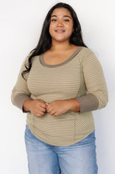 Ashford Striped Top | Olive